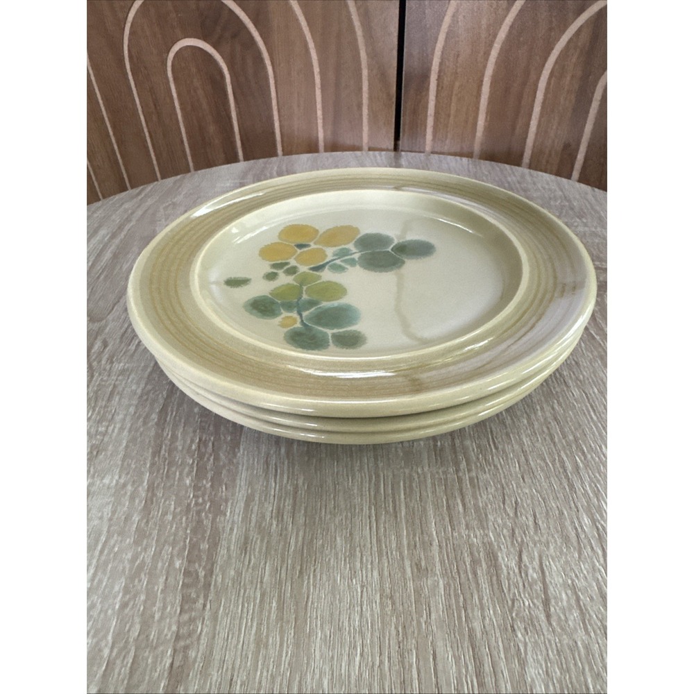 Set of 3 Vintage Dinner Plates Franciscan Earthenware Pebble Beach Pattern MCM